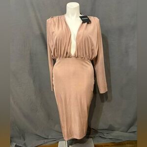 Missguided + Blush Long Sleeve Dress